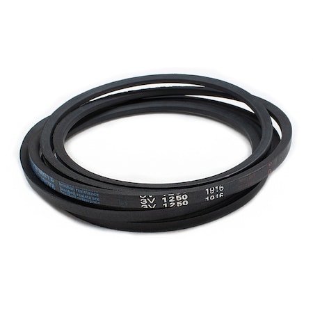 D&D 3V1250 Wedge V-Belt, 125 in Outside Length, 3/8 in Top Width, 5/16 in Thickness, 1 Ribs 3V1250